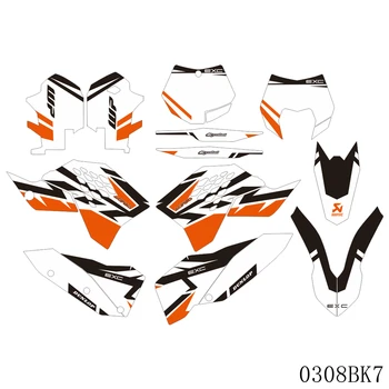 Графические наклейки Наклейки Мотоциклетный Фон Для KTM SX SXF 2007 2008 2009 2010 EXC EXCF 125 250 300 450 2008 2009 2010 2011