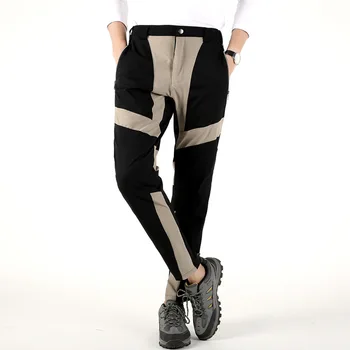 Уличные эластичные водонепроницаемые модные штурмовые брюки с блокировкой цвета, мужские дышащие, устойчивые к царапинам, походные брюки для пеших прогулок