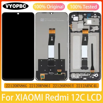 Оригинальный ЖК-дисплей Для XIAOMI Redmi 12C Сенсорный Экран С Рамной Панелью Digitizer 22120RN86G 22120RN86I 22126RN91Y 2212ARNC4L