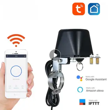 Tuya Smart WiFi Газовый Клапан Ручное Открытие Клапана Манипулятором Управление Домашним Автоматическим Отключением Газового Контроллера Работа С Alexa