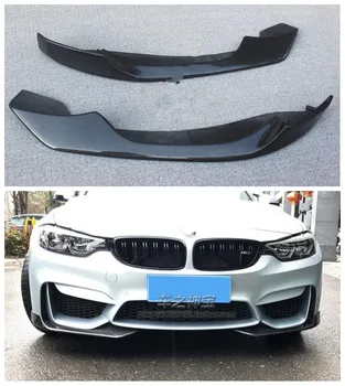 Подходит Для BMW F80 F82 F83 M3 M4 2014-2019 Высококачественный Автомобильный Бампер Из Углеродного Волокна, Разветвители Передних Губ, Защитная Крышка