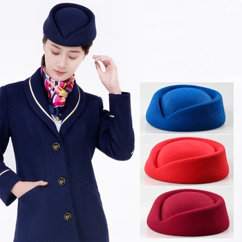 Аксессуары для женского костюма стюардессы, шляпа стюардессы для униформы в сфере недвижимости, винтажная британская шляпа стюардессы, прямая поставка