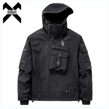 2022 Тактические куртки с капюшоном, мужские военные Функциональные пальто с несколькими карманами, ветровка, уличная одежда в стиле хип-хоп, мужская одежда, технологическая одежда