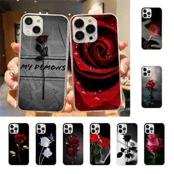 Чехол для телефона с цветами красных роз для Iphone 7 8 Plus X Xr Xs 11 12 13 Se2020 Mini Mobile Iphone 14 Pro Max Case