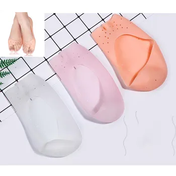1 Пара Силиконовых Стелек Гелевый Носок Протектор Для Ног Обезболивающее Средство Для Предотвращения Трещин Инструмент Для Ухода За Ногами Увлажняет Носок Для Удаления Омертвевшей Кожи