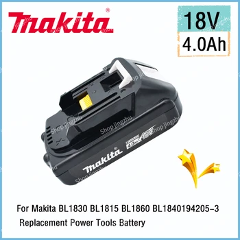 Аккумуляторная батарея Makita 18 В 4,0 Ач подходит для Makita BL1830 BL1815 BL1860 BL1840 194205-3 замены батареек электроинструмента