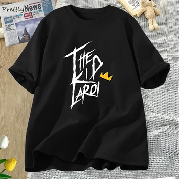 Футболка The Kid LAROI, женская мужская футболка The College Tour Concert 2023, хлопковая футболка в стиле хип-хоп с коротким рукавом, уличная одежда унисекс