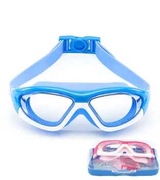 Очки для плавания для детей (3-15 лет), Водонепроницаемые Очки для плавания Google Large Frame UVA/UVB Для подростков Мальчиков и девочек SG28