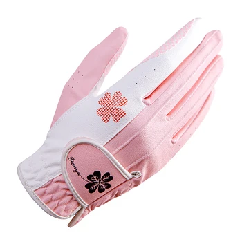 Перчатки для гольфа нового стиля из мягкой ткани из микрофибры, силиконовые нескользящие дышащие перчатки для занятий спортом на открытом воздухе, защитные перчатки для женщин