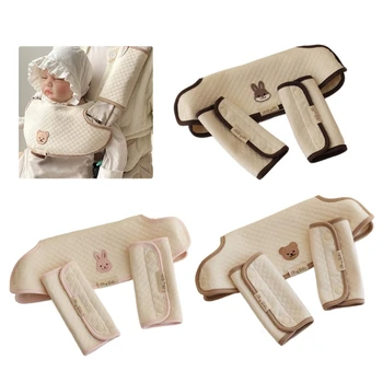 3 шт./компл. Детские нагрудники, защитный чехол для табурета, накладка для малышей, Хлопчатобумажная ткань для кормления новорожденных, мультяшное полотенце от слюны