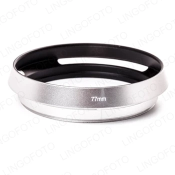 серебристая металлическая наклонная вентилируемая бленда объектива 77 мм для Nikon 80-400 мм 70-200 мм LC4226