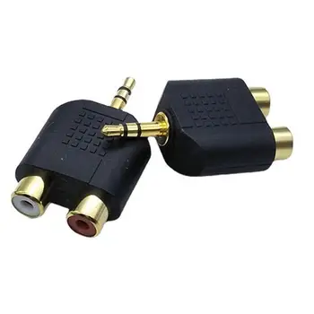 Соединительный адаптер Phono Splitter с 2 Разъемами RCA на 1 Разъем RCA Phono Phono AV Audio Video Y Splitter Adapter Converter