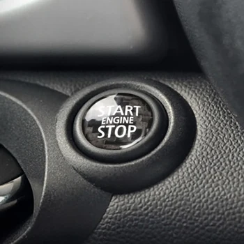 Кнопка Запуска и Остановки Двигателя из Углеродного Волокна, Наклейка на Внутреннюю Отделку Mini Cooper R55 R56 R57 R58 R59 R60 R61 (B)
