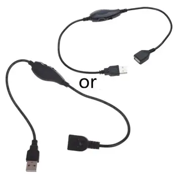 USB-кабель с переключателем включения/выключения удлинителя кабеля для USB-лампы USB-вентилятора питания челнока