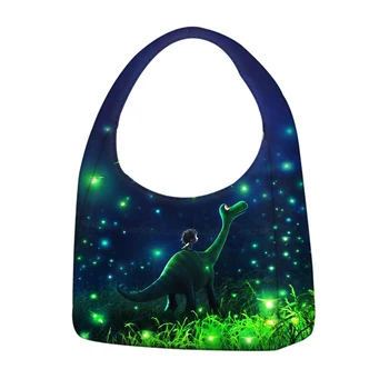 Сумка-тоут Disney The Good Dinosaur Многоразовые сумки через плечо Женские повседневные сумки Для девочек Портативная сумка для покупок Дорожная сумка