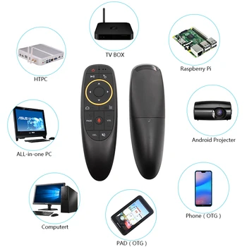 G10 Голосовой Пульт Дистанционного Управления 2.4 G Беспроводная Воздушная Мышь Микрофон Гироскоп ИК Обучение для Android tv box T9 H96 Max X96 mini