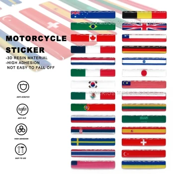 Мотоциклетная 3D наклейка с национальным флагом, наклейка из смолы, Великобритания, Италия, США, Франция, Россия, Испания, Бразилия, Чили, Украина, Канада, Португалия