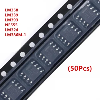 50ШТ LM358 LM393 LM339 LM324 NE555 SOP SMD LM358DR LM324DR LM339DR LM393DR NE555DR LM386 LM386M-1 Схема усилителя новая