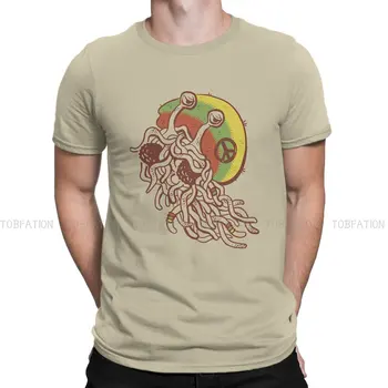 Летающий монстр из спагетти, незаменимая хлопковая футболка, Винтажная мужская футболка в стиле панк с круглым вырезом, мужская одежда