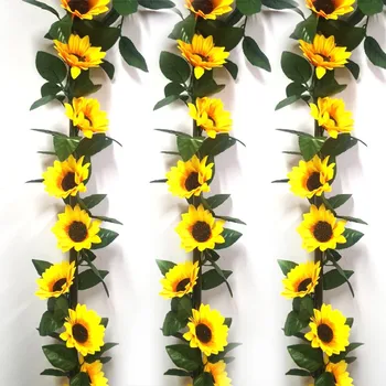 10шт Шелковый Подсолнух, искусственная головка цветка Маргаритки Для украшения свадебной вечеринки, Венок для скрапбукинга, Искусственные цветы