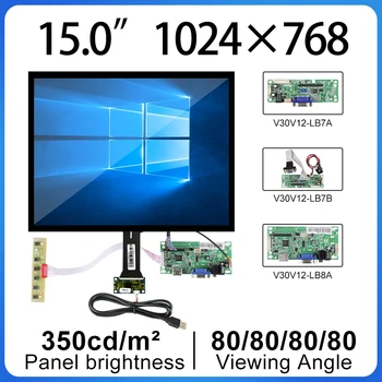 Оригинальный 15-Дюймовый ЖК-экран LVDS с 20 Контактами HM150X01-N01 Touch screenl Плата Управления 1024 *768 Для промышленного ЖК-дисплея