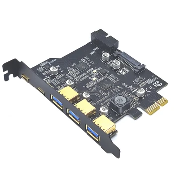 Тип C USB 3.2 Gen2 PCIE Карта Концентратор USB PCI Плата PCI-E PCI E USB 3 Адаптер Множитель USB3 3.1 Контроллер