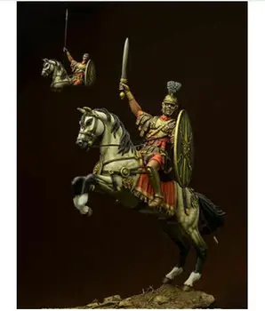 Новый в разобранном виде 1/24 75 мм древний солдат (с лошадью) Фигурка из смолы Неокрашенная модель Комплект