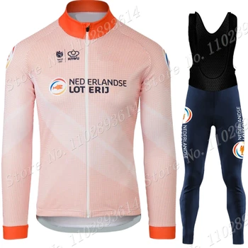 Комплект майки сборной Нидерландов по велоспорту 2023 года, голландская одежда, костюм с длинным рукавом, дорожные штаны для MTB велосипеда, нагрудник, Майо Ropa