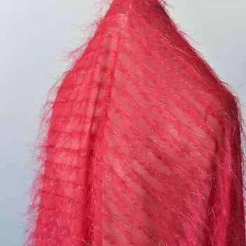 1 метр винтажной вышитой кружевной ткани С отделкой цвета слоновой кости, белого, темно-красного, роскошного свадебного платья высокого класса, ткани 150 см