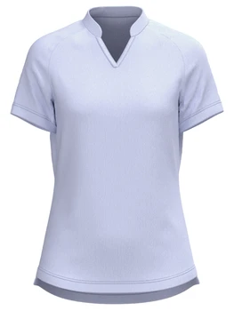 Женская Теннисная рубашка Поло С коротким рукавом, Тренировочная футболка с V-образным вырезом и Небольшим воротником, Облегающие Футболки С защитой от ультрафиолета, Спортивная одежда для гольфа