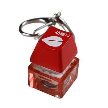 Щелкающий Брелок Для Ключей Тестер Механических Переключателей LED Light Red Keycap Для Снятия Напряжения J60A