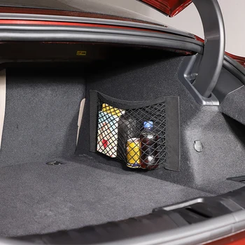 Для Porsche Taycan 2019 2020 2021 2022 Черная сетка для хранения багажника автомобиля из полиэстера, сумка для хранения груза, сетка для хранения автомобильных аксессуаров, интерьер