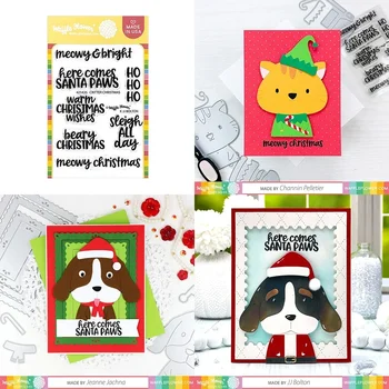 2023 Новые Рождественские Английские Слова Critter Clear Stamps Для Изготовления Бумажных Поздравительных Открыток 