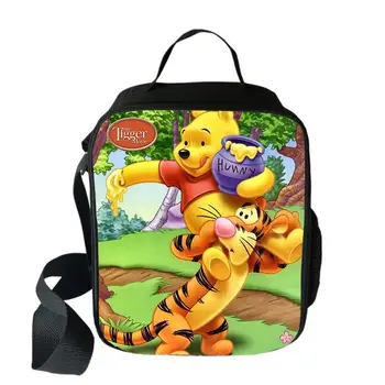 Disney The Tigger Movie Cooler Lunch Bag Для Девочек Портативные Термосумки для Пикника с Едой для Школьников Мальчиков Box Tote