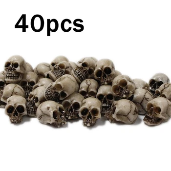 40 черепов из 40 предметов Череп Головы человека Реалистичный Скелет Черепа для декора стола на Хэллоуин