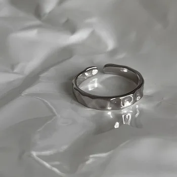 Винтажные Очаровательные аксессуары в простом стиле для женщин, Изысканное Открытое кольцо классического серебристого цвета, Изящные модные кольца