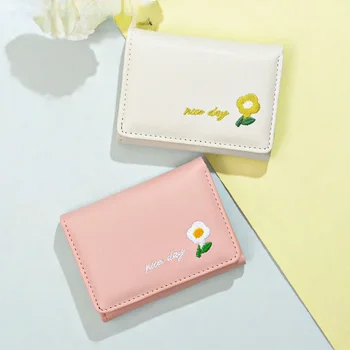 Dongxin Новая Трансграничная Корейская версия женского короткого кошелька Tide Wallet Ins Fashion Simple Three Fold Short Clip
