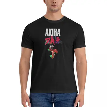 Мужские футболки Akira Kaneda, винтажная хлопковая футболка с круглым вырезом, футболка с коротким рукавом, одежда с графическим принтом