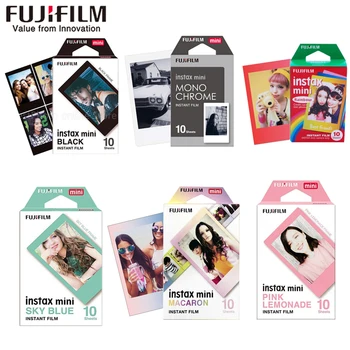 10 Листов Фотобумаги Fuji Fujifilm instax mini 11 9 пленок с белым Краем 3 Дюймовая цветная пленка для Фотоаппарата Мгновенной Печати mini 8 9 11 7s 25