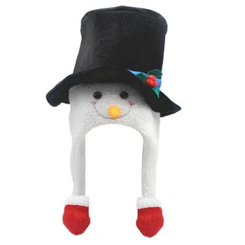 50JB Рождественский цилиндр для вечеринки, шляпа Снеговика, Рождественская шляпа для вечеринки, Забавная Рождественская шляпа