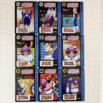 9шт Флэш-карта Dragon Ball серии Majin Buu Super Saiyan Goku Gohan Вегета Классические Игрушки Игра Аниме Коллекционные карточки