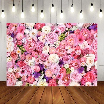 Фото на стене с цветами Фон для фотосъемки роз Свадебный душ День рождения фестиваль 
