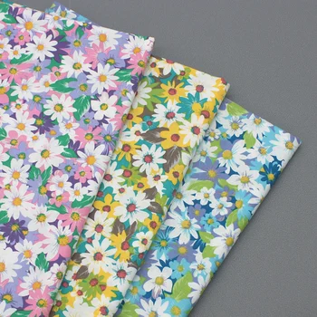 Новая хлопчатобумажная ткань с цветочным принтом из серии DIY для шитья, квилтинга, пэчворка, детской ткани