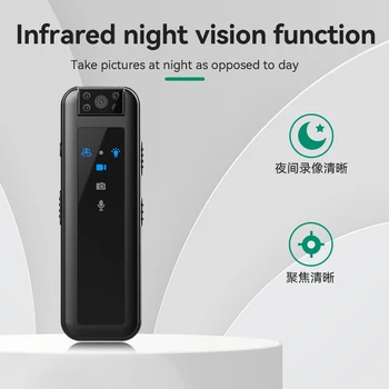Мини-камера FHD 1080P Видеокамера домашней безопасности Спортивная портативная камера для тела Полицейский видеомагнитофон на открытом воздухе ИК ночного видения