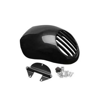 Для Harley 883 XL1200 Модифицированная Решетка головного света Протектор лампы Обтекателя Аксессуары Для мотоциклов Глянцевый Черный