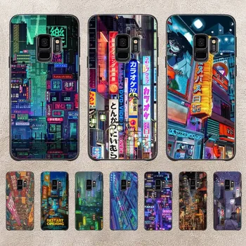 Эстетичный Чехол Для Телефона Tokyo Neon Lights City Street Samsung Galaxy Plus S9 S20Plus S20ULTRA S10lite S225G S10 Note20ultra