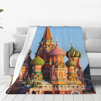 Одеяло для ландшафтной архитектуры России Теплые уютные фланелевые флисовые пледы для прочного и доступного использования