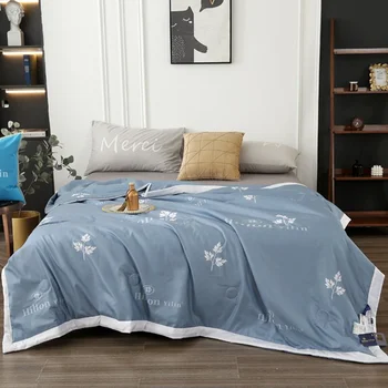 Летнее прохладное стеганое одеяло В простом европейском стиле Летние прохладные стеганые одеяла для спальни, кондиционер, стеганое покрывало на кровать
