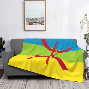 Шерстяные одеяла с флагом Северной Африки Амазиг, Одеяло на заказ для дома, коврик 150*125 см