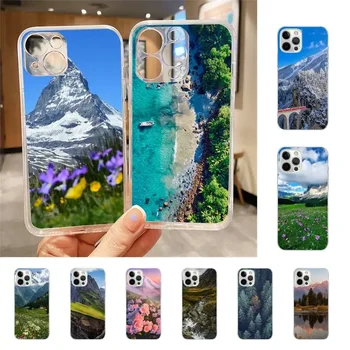 Чехол для телефона Natura Landscape для Iphone 7 8 Plus X Xr Xs 11 12 13 15 Mini Mobile Iphone 14 Pro Max Case